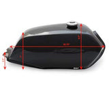 The Manta Cafe Racer Gas Tank - Black - Motorcycle Gas/Fuel Tank 3.2 Gallon 12L