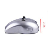 Fuel Tank TBVECHI Motorcycle Silver Cafe Racer Universal 10L/2.6 Gallon Gas Fuel Tank Steel Fit for Suzuki Yamaha Honda