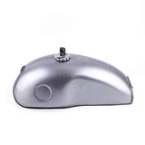 Fuel Tank TBVECHI Motorcycle Silver Cafe Racer Universal 10L/2.6 Gallon Gas Fuel Tank Steel Fit for Suzuki Yamaha Honda