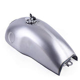 Fuel Tank TBVECHI Motorcycle Silver Cafe Racer Universal 10L/2.6 Gallon Gas Fuel Tank Steel Fit for Suzuki Yamaha Honda