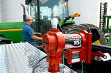 Fill-Rite FR1210G 12V 15 GPM (57 LPM) Fuel Transfer Pump with Discharge Hose, Manual Nozzle, Suction Pipe, RED