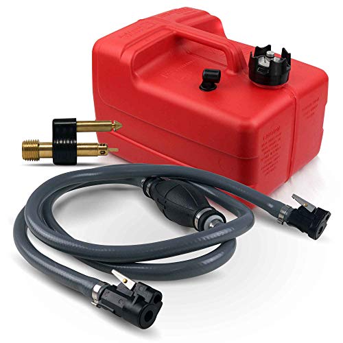 Five Oceans 3 Gallon Fuel Tank/Portable Kit for All Yamaha and Mercury Engines Connection, 3/8 inches Hose FO-4129-C44