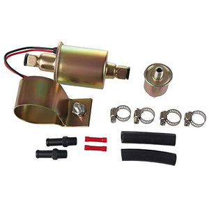 Larbi GA8012S E8012S FD0002 P60430 EP12S High Pressure (5-9PSI）12V Heavy Duty Gas Diesel In-Line In-Tank Electric Fuel Pump With Installation Kit Metal Solid Petro Gasoline or Diesel Engine