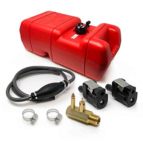 Five Oceans 6 Gallon Fuel Tank/Portable Kit for All Yamaha and Mercury Engines Connection, 3/8 inches Hose FO-3312-C3-1